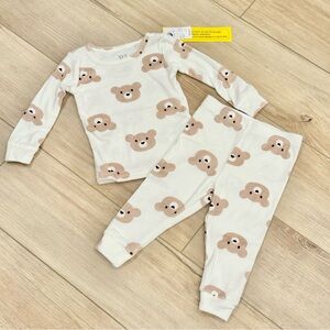 Baby Bear Velour Pajamas - NWT
